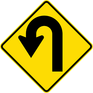 New Zealand road sign W12-1.4-L
