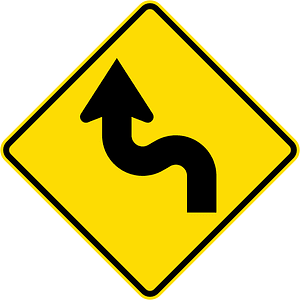 New Zealand road sign W12-2.2-L
