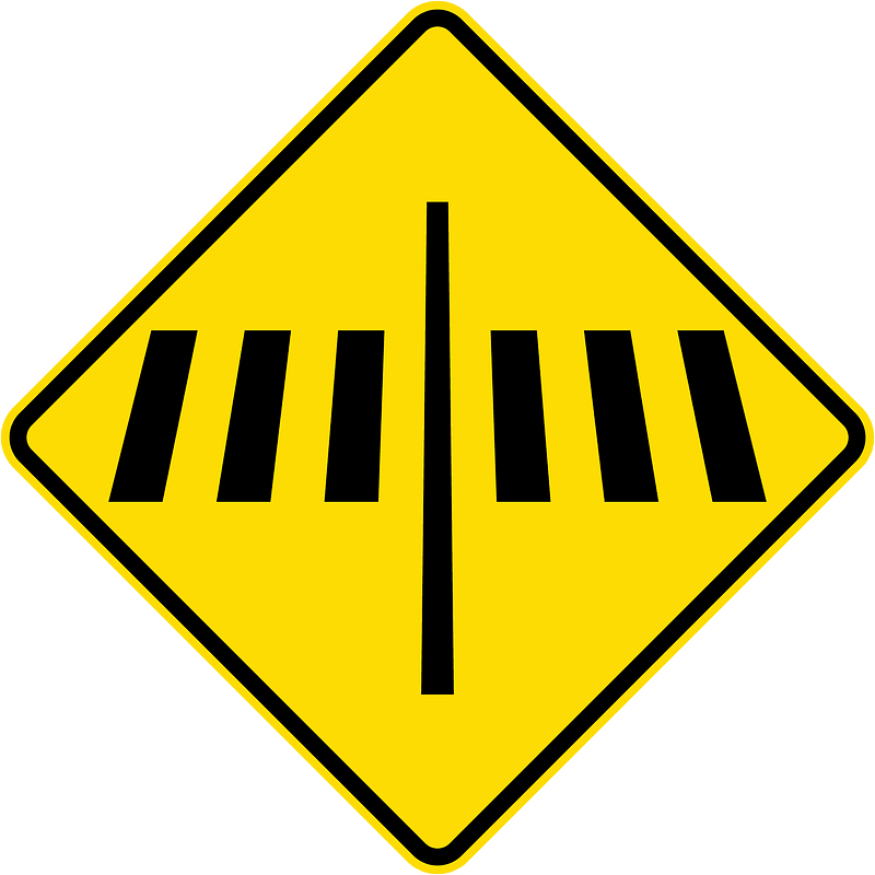 New Zealand road sign W16-2