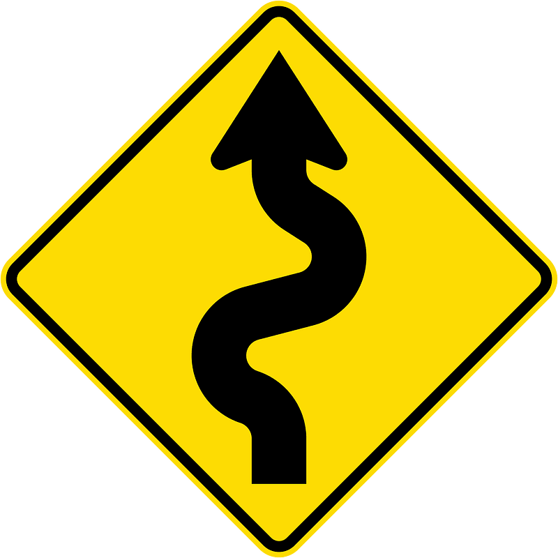New Zealand road sign W12-2.4-L