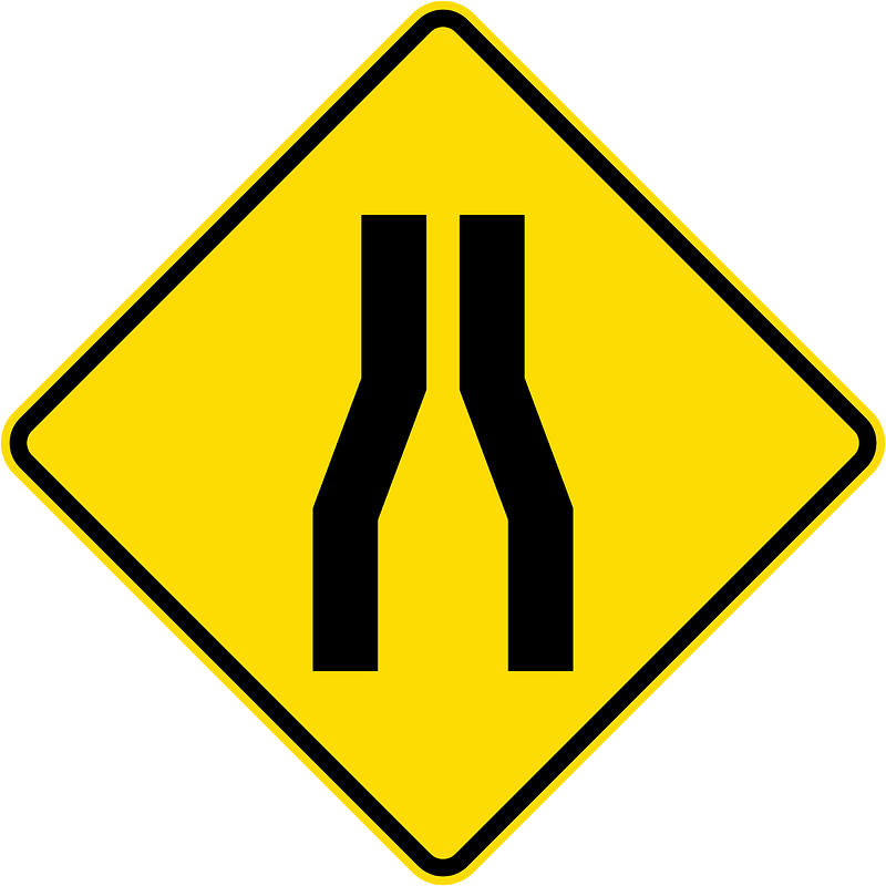 New Zealand road sign W13-1.1