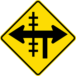 New Zealand road sign W15-2-L