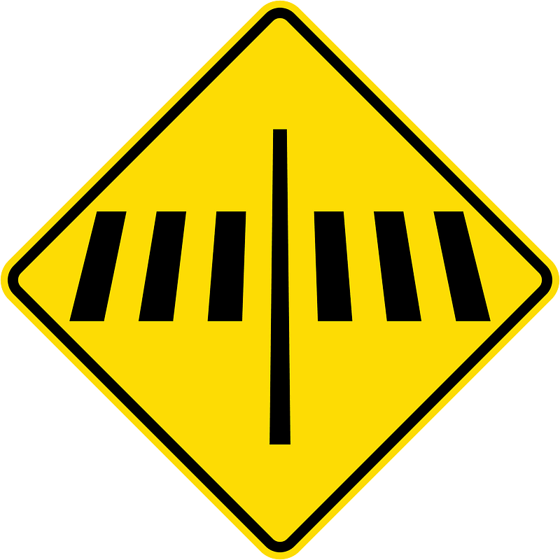 New Zealand road sign W16-2 (1987–2016)