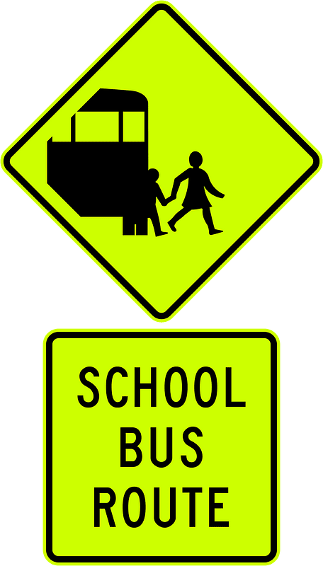 New Zealand road sign W16-6-FYG + W16-6.1-FYG