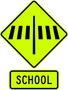 New Zealand road sign W16-2-FYG + W16-5.1-FYG
