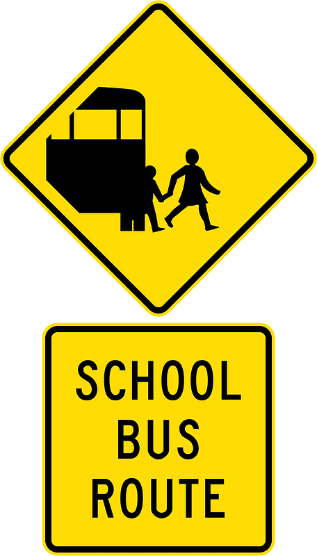 New Zealand road sign W16-6 + W16-6.1