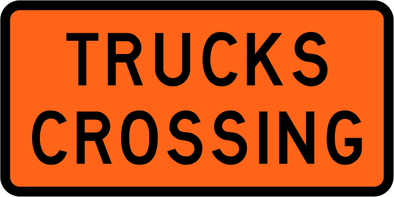 New Zealand road sign W2-1.6B