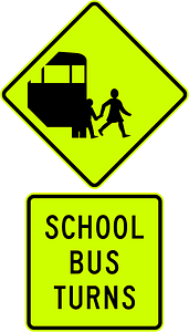 New Zealand road sign W16-6-FYG + W16-6.2-FYG