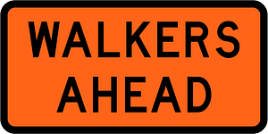 New Zealand road sign W2-1.18A