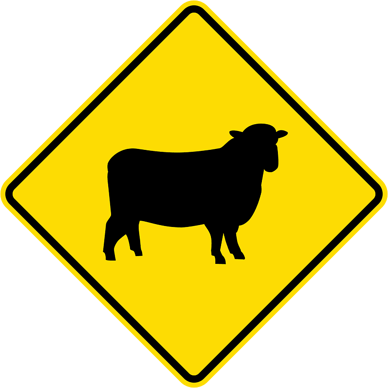 New Zealand road sign W18-3.2 (1987–2016)