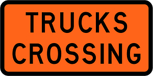 New Zealand road sign W2-1.6A