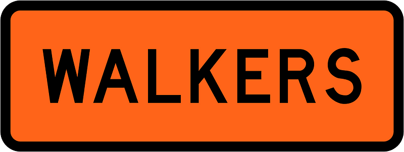 New Zealand road sign W2-1.15B