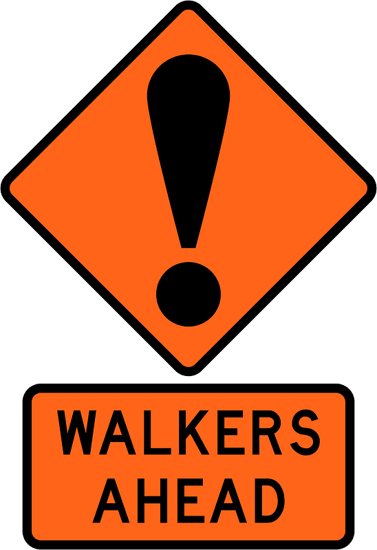 New Zealand road sign W2-1A + W2-1.18A