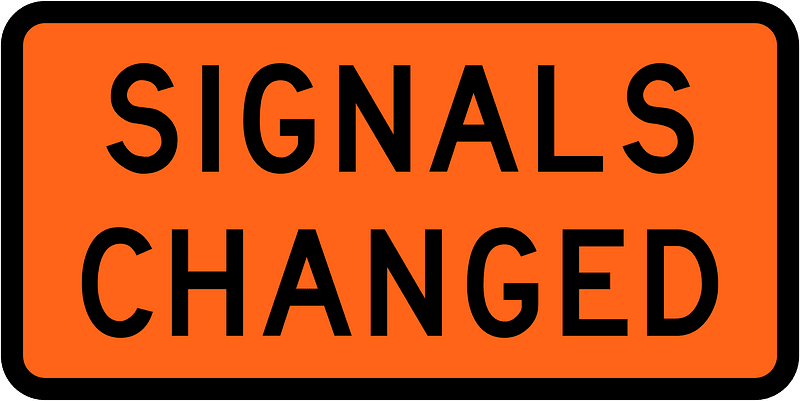 New Zealand road sign W2-1.9A