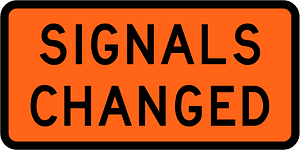 New Zealand road sign W2-1.9A