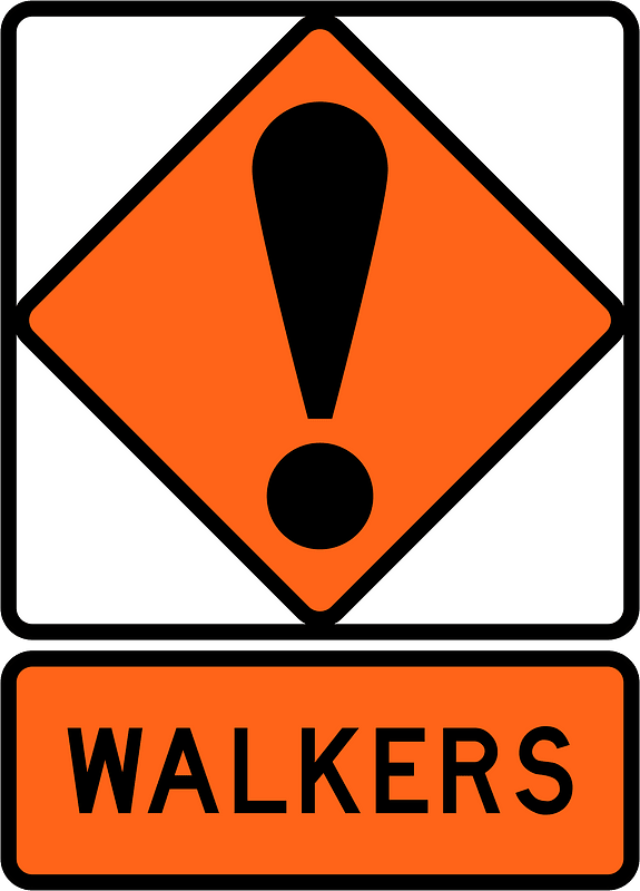 New Zealand road sign W2-1B + W2-1.15B