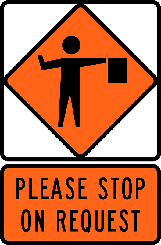 New Zealand road sign W3-6B + W3-6.1B