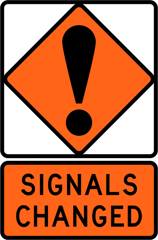 New Zealand road sign W2-1B + W2-1.9B