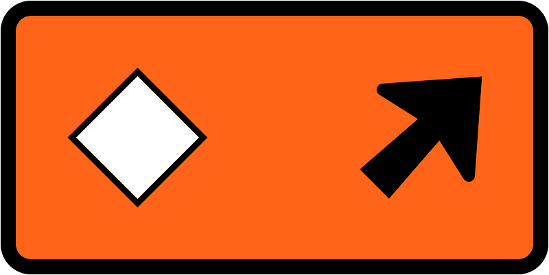 New Zealand road sign W5-2.22C-R