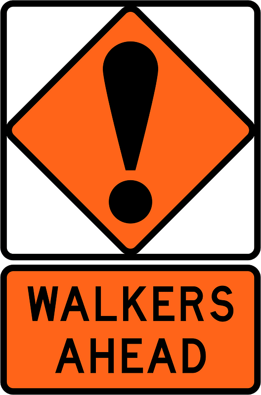 New Zealand road sign W2-1B + W2-1.18B