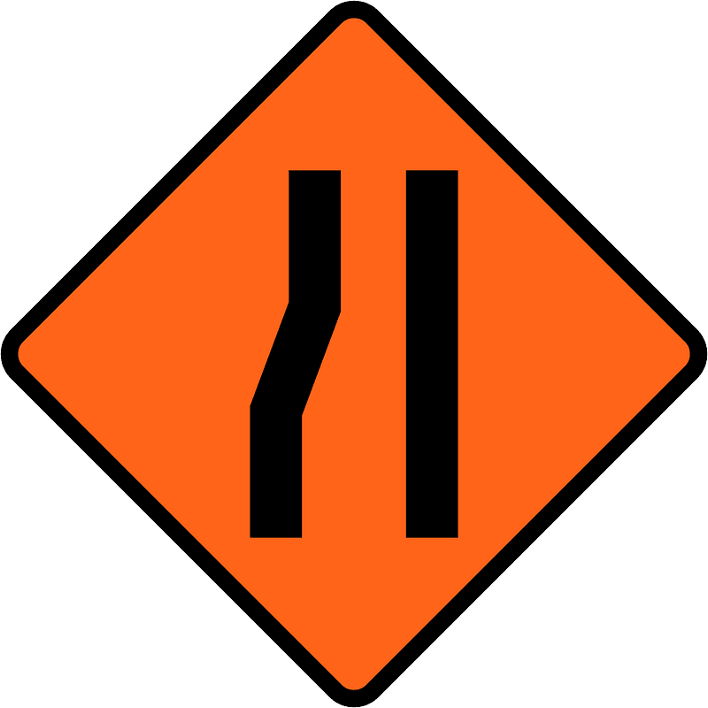 New Zealand road sign W4-7-L