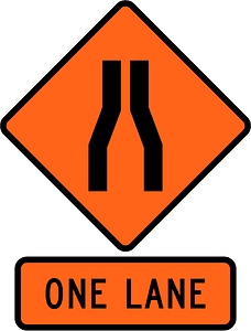 New Zealand road sign W4-8 + W4-7.1