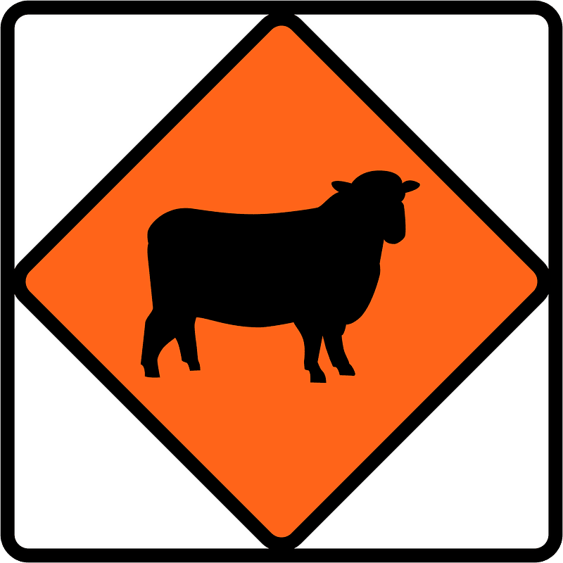 New Zealand road sign W3-4.2B
