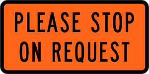 New Zealand road sign W3-6.1B