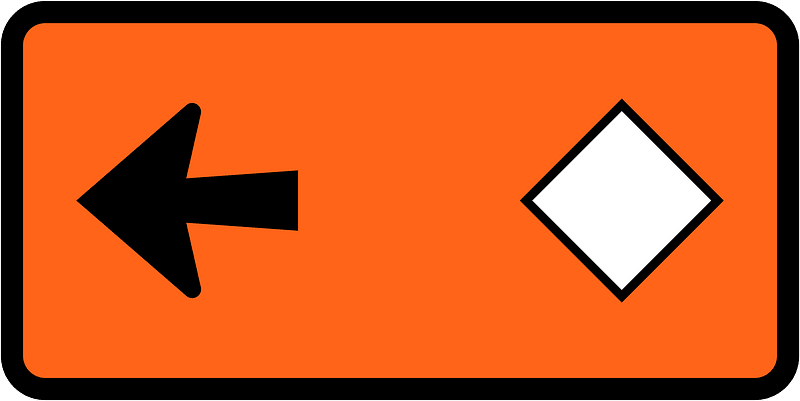 New Zealand road sign W5-2.21C-L