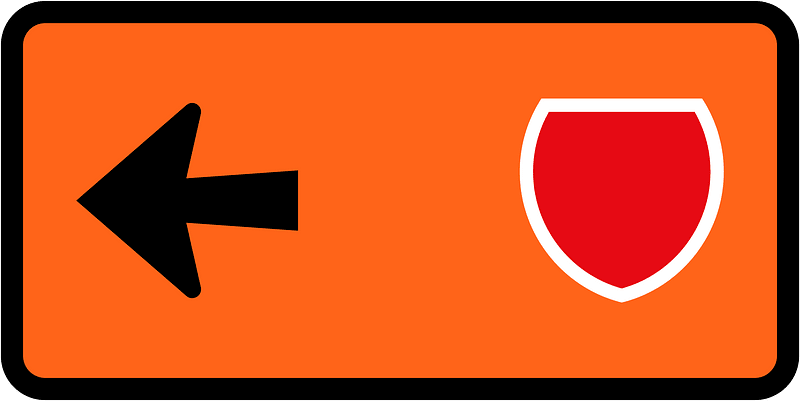 New Zealand road sign W5-2.21D-L