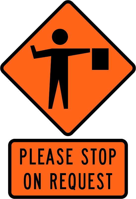 New Zealand road sign W3-6A + W3-6.1A