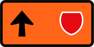 New Zealand road sign W5-2.23D-L