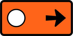 New Zealand road sign W5-2.21B-R