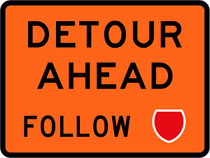New Zealand road sign W5-2D