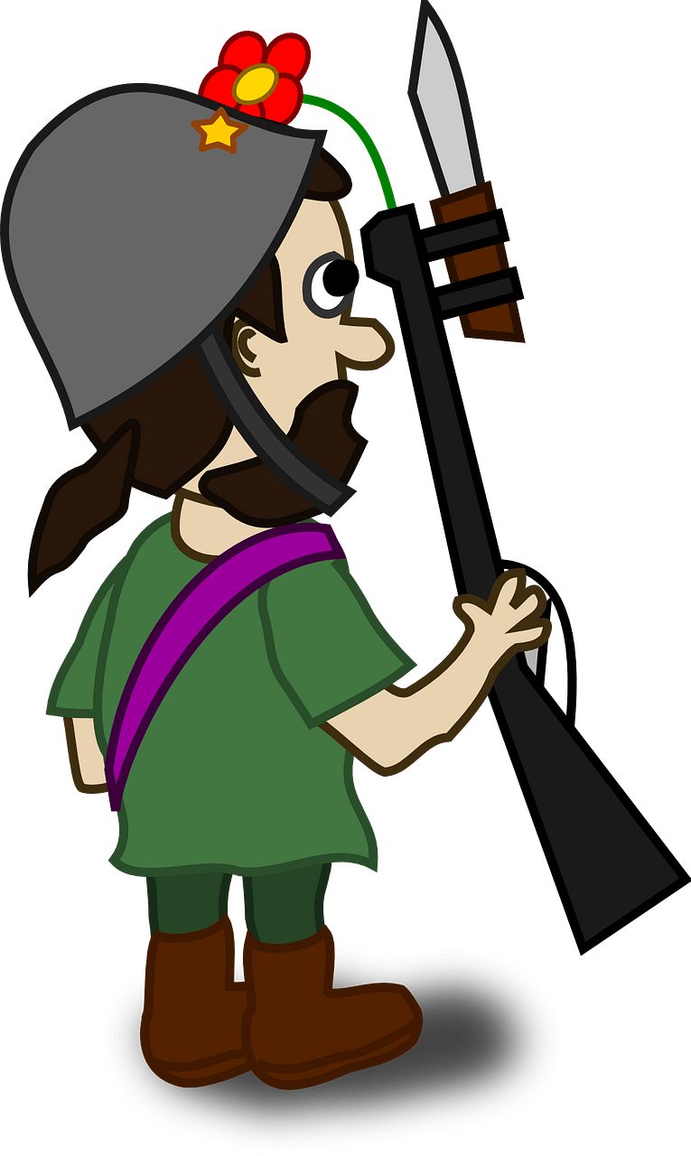 Soldier with a flower