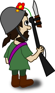 Soldier with a flower