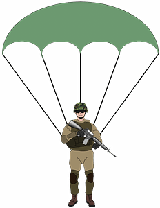 Parachute soldier