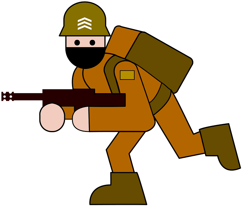 Soldier with riffle