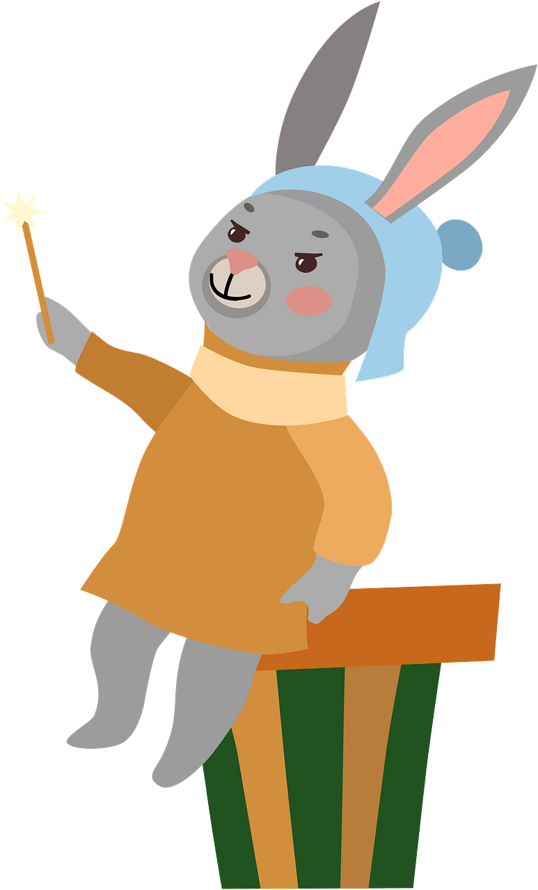 Bunny with a magic wand