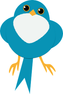 Cartoon blue bird