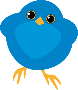 Cartoon blue bird