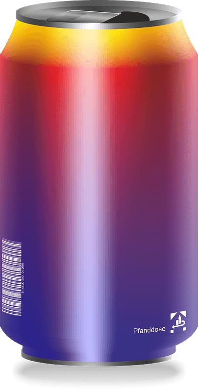 Multicolored drink can