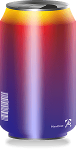 Multicolored drink can