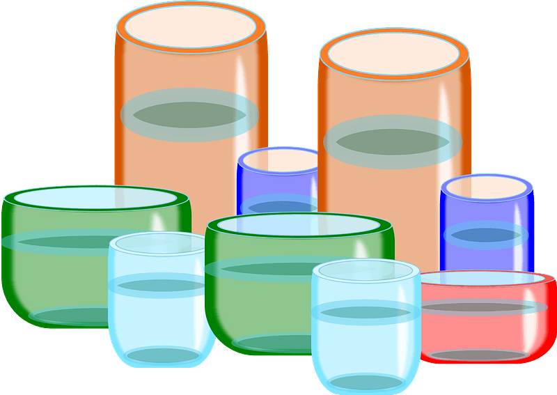 Multicolored glasses