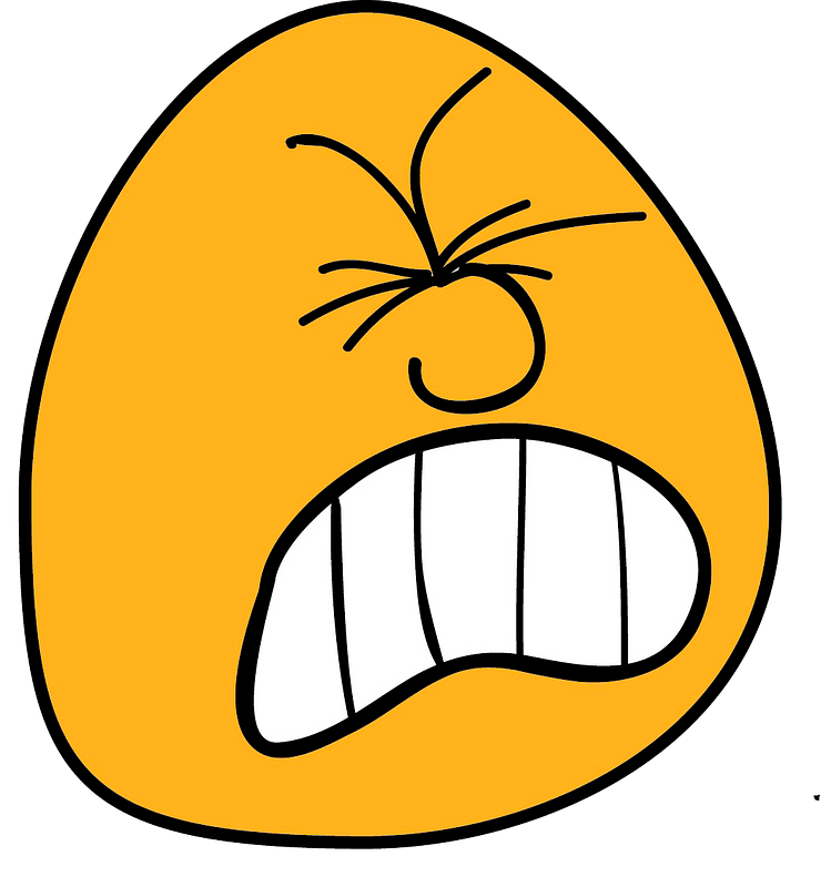 Cartoon angry face