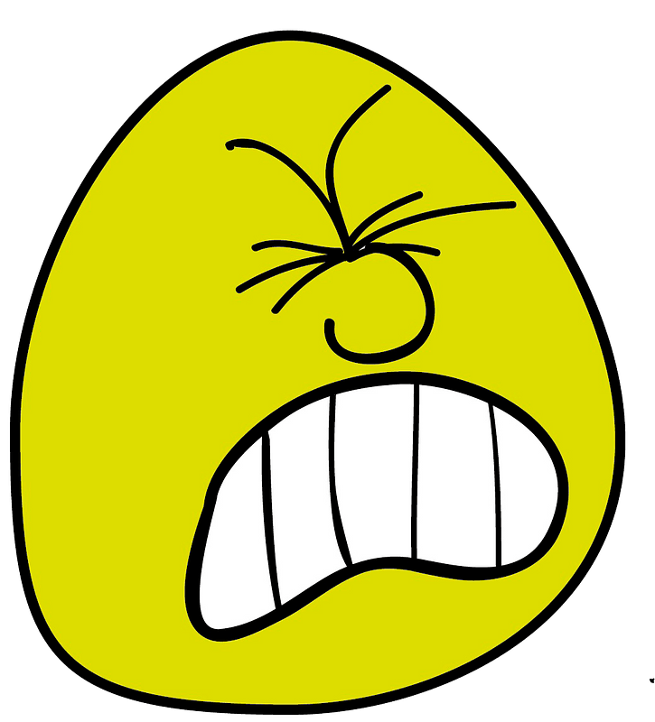 Cartoon angry face