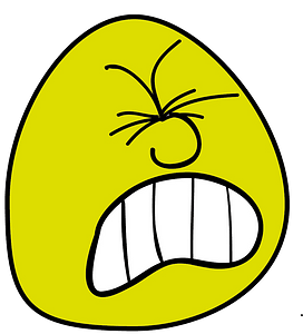 Cartoon angry face