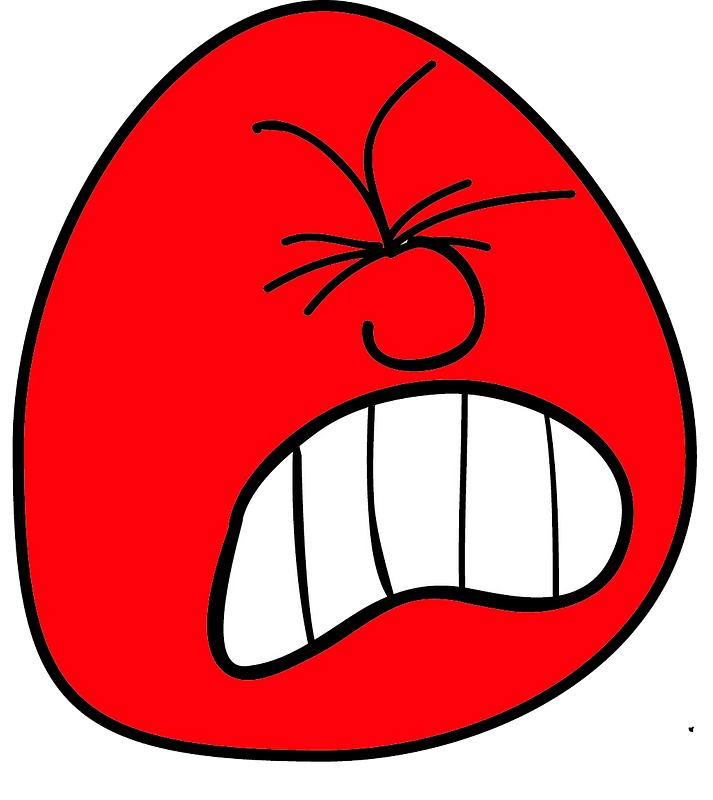 Cartoon angry face