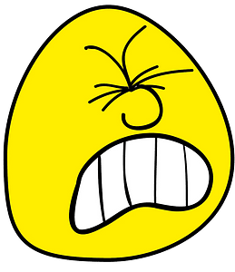 Cartoon angry face