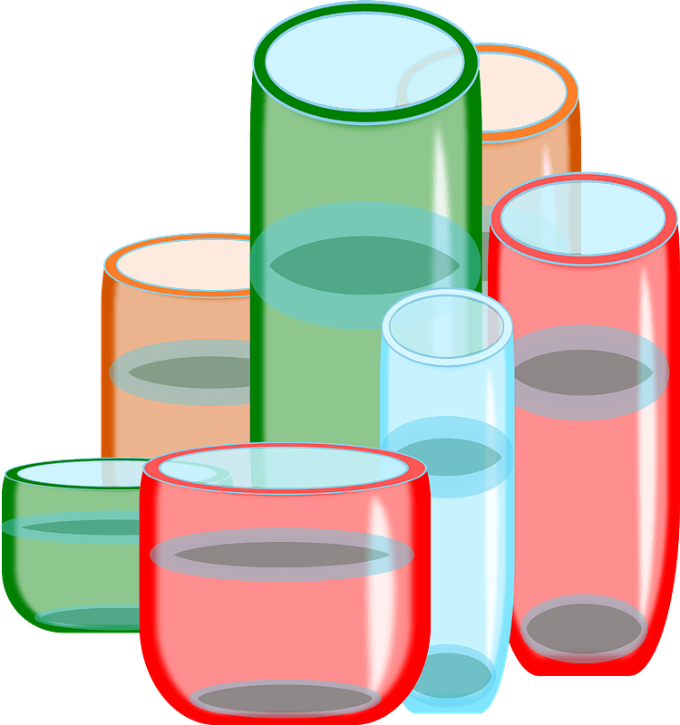 Multicolored glasses